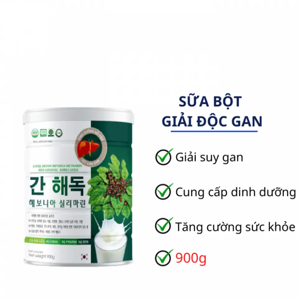 Sữa bột Giải độc gan Cà Gai Leo Hevonia Silymarin Hàn Quốc - Hộp 900gr 1